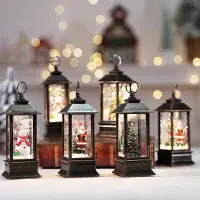 在飛比找樂天市場購物網優惠-圣誕節裝飾仿真LED小油燈方形火焰燈擺件咖啡廳酒吧場景布置風