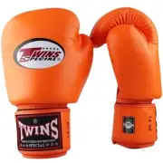 Twins Boxing gloves special Leather Sparring Magic tape BGVL-3 Orange Made in TH