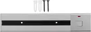 Removable Electrical Outlet Track System Surface Mounted Power Track System Movable Wall Outlet Ext Wirel Power Strip Sliding Rail Cables Management Compartment for Home Imp Ment Projects Grey