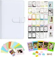 Instant Film Accessories Kit for Instax Mini LiPlay 12 11 9 8+ 8 evo 99 SE 40 90 70 50S 26 25 7S Camera,Include Album/Film Stickers/Mini Frames/Colorful Clip, Clay White