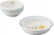 Peanuts SN1700-111 Snoopy Plate & Bowl Set, Gift, Baby Shower, Children's Tableware, Yamaka Shoten, Made in Japan