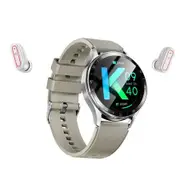 White TPU Strap 2 in 1 Smart Watch Bluetooth Headset 1.39 Inch Touch Sports Wristband Monitor