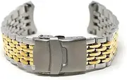 [StrapsCo] Beads of Rice Bracelet for Seiko SKX007 - Two Tone - 22mm