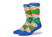 Stance Dwyane Wade Collection Rainbow Blanket Crew Socks Unisex Large 6-12 NWT