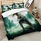 Mysterious Dinosaur 3D Quilt Duvet Doona Cover Set Single Double Queen King