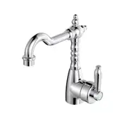 Fienza Eleanor Mordern Vintage Shepherds Chrome Solid Brass Crook Basin Mixer