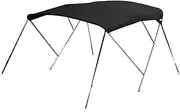Oceansouth 3 Bow Bimini Stainless Steel with Integrated Storage Boot (Black, Width 1.5m - 1.7m)