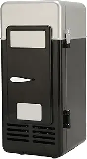 Mini Fridge, Desktop Portable Electric Small Beverage Drink Can Cooler Beverage Refrigerator USB Fridge Cooler Refrigerator for Bedroom Car Dorm Room (Black)