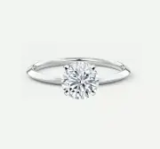 G/VS 2.6 Ct Round Lab Created Grown Diamond Engagement Ring Solid 950 Platinum