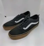 New Vans Canvas Black Gum Ward Sz. 10.5
