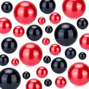 PH PandaHall 148pcs Floating Pearls for Vase Filler Red Black Reddish