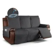 Waterproof Recliner Sofa Cover, Non-Slip Reclining Couch Covers for 3 Seat,