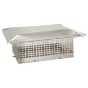 Stainless Steel Chimney Cap Fireplace Stove Square Mesh 14 x 14 Inch Adjustable