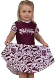 QLD Maroons 2024 State of Origin Girls Heartbreaker Dress Sizes 6-14 BNWT