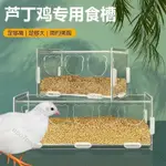 好货热销👍 蘆丁雞餵食器 自動放糧 食槽 飼料盒 飼養用品 蘆丁雞用品 鳥類防刨食槽 餵食盒透明亞克力 防濺自動下料雞