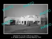 OLD HISTORIC PHOTO OF MELVILLE WEST AUSTRALIA COR OIL Co PETROL STATION 1955