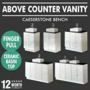 Freestanding Vanity Ceramic Basin Stone Benchtop Cabinet Finger Pull
