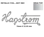 Hagstrom Guitar Decal Foil Waterslide Headstock Restoration Logo 172s