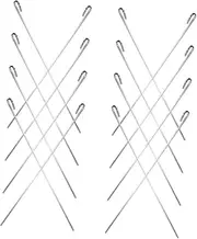 16pcs Skewers for Grilling Durable Stainless Steel BBQ Skewers for Outdoor Barbecue Safe and Easy to Clean Flat Picks for Meat Vegetables and More