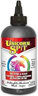Unicorn SPiT 5771010 Gel Stain & Glaze Midnight's blackness 8.0 Fl Oz Bottle (6 Pack)