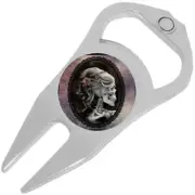 Skull Cameo Golf Ball Marker Divot Repair Tool Bottle Opener
