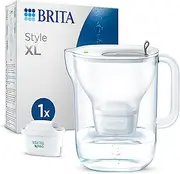 BRITA Style XL Water Filter Jug Grey (3.6L) incl. 1x MAXTRA PRO All-in-1 Cartridge - Large Volume Design jug with Smart LED-LTI and Flip-Lid - Packaging May Vary