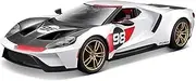 Scale Finished Model Car 1:18 Scale for Ford Gt 2017 Sports Car Metal Car Model Simulation Replica Model Vehicle Collectible Die-cast Vehicle(White)