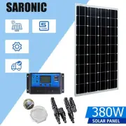 12V 380W Solar Panel Kit Mono 380 Watt Home Caravan Camping Charging Controller