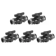 5 Pcs 12mm Pneumatic Ball Valve BUC Union Straight Flow Control Valve