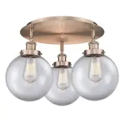 Innovations Lighting 916-3C-12-20 Canton Flush Canton 3 Light - Copper