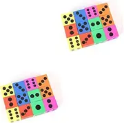 24 Pcs Blank Dice Giant Dice Sponge Dice Bubble Suit for Adults Soft Dice Large Dice Playing Dice Standard Game Dice Bunco Game Kit Dice Playthings Dice Cosplay Fitness