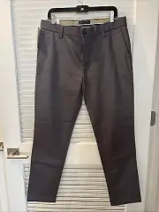 NEW with tags Mens Dockers Flex Comfort STRETCH Gripper Gray Pants 34 x 32"