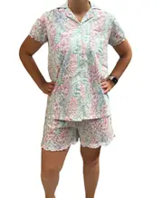 Ladies Givoni PJS Cotton Short Pyjama Floral Print Set (Florentine 29F)