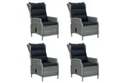 vidaXL Garden Patio Dining Set 5 Piece Dinner Table Chair Seat Multi Colours