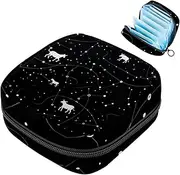 Sanitary Napkin Storage Bag,Period Bag,Pad Bag,Universe Pattern Constellation,Period Pouch