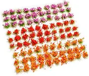 90 Pcs DIY Miniature Colorful Flower Cluster Flower Vegetation Groups Static Grass Tufts for Train Landscape Railroad Scenery Sand Military Layout Model Miniature Bases and Dioramas