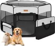 Dog Playpen, Portable Pet Play Pen for Cat, Puppies, Rabbits, Chickens, Foldable