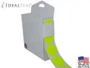 Color Coding Labels - Neon Yellow Color 2" Round 1100 Stickers - Dispenser Box