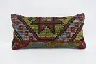 Pillow Covers, 12"x24" Green Cushion Case, Kilim Pillow Cases, Body Pillow