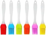 6 Silicone Oil Brushes, Pastry Brush & Basting Brush Set, Heat Resistant Oil Brushes for Kitchen Cooking, Baking & Grilling