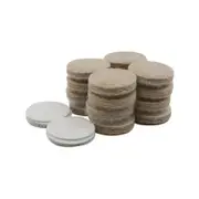 Surface Gard 25mm Beige Round Hook And Loop Felt Pads - 8pcs