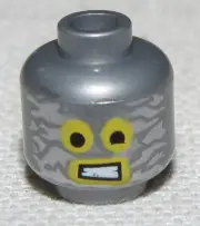 LEGO NEW MINIFIGURE EMMET HEAD SILVER WITH YELLOW EYES PARTS
