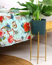 Linen Connections Vintage Handmade Kantha Floral Cotton Quilt Throw Bedspread Block Print Quilt Indian Quilt Comforter Duvet Cover Quilt - 003
