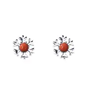 E82 Snowflake Earrings Niche Studs Design Sense Women Ear Jewelry