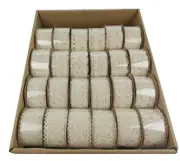 Bulk 36 Cotton Lace Ribbon 3 Assort Display Box