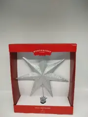 Wondershop At Target Silver Glitter Star Christmas Tree Topper Unlit