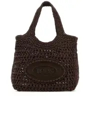 Tod's Mini Raffia Shopping Bag