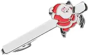 [DEARMAMY] Christmas Tie Clip Men Tie Clasp Christmas Necktie Clip Tie Clips for Men Mens Suit Tie Accessories Classic Tie Clip Holiday Stocking Stuffers Mens Tie Clip Silver Tie Bars Alloy