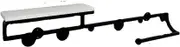 Coat Rack Wall Mount Black Hat and Coat Wall Mount Rack - Metal Wall Coat Rack for Robes, Bags, Keys, and Towels - Bathroom Towel Hanger Organizer Wall Coat Hooks(Small)