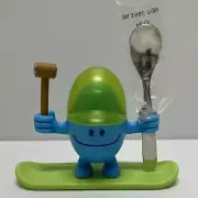 Egg Cup Skate Snowboard WMF Mcegg Egg Cup Spoon Blue With Green Hat & board NEW